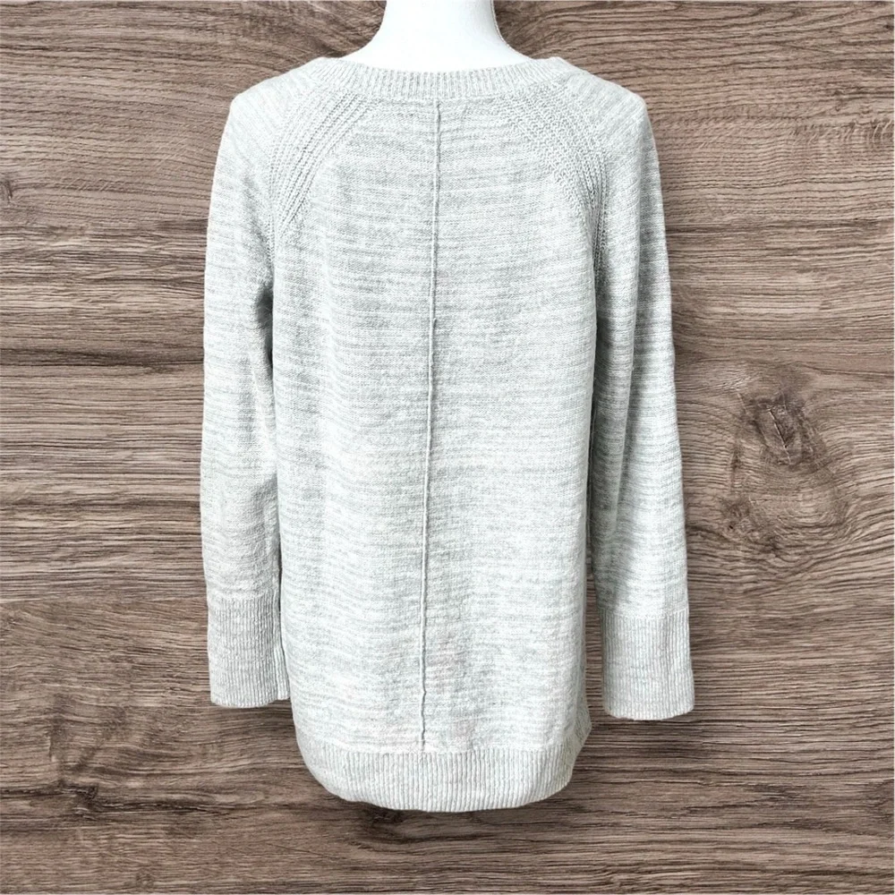 Lou & Grey Light Gray Tunic High-Low Sweater Size M